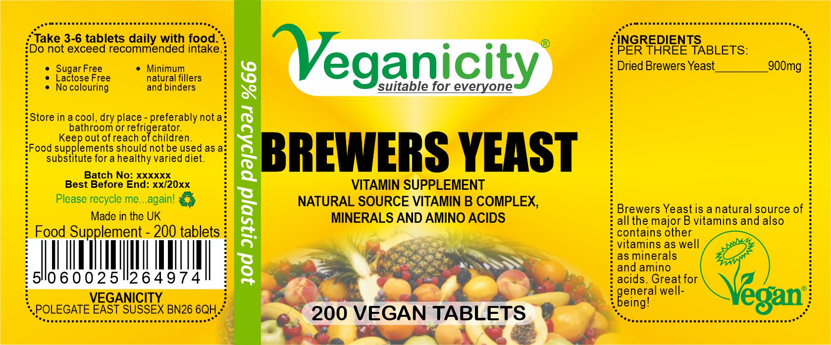 Veganicity > General Health > Brewers Yeast 300mg